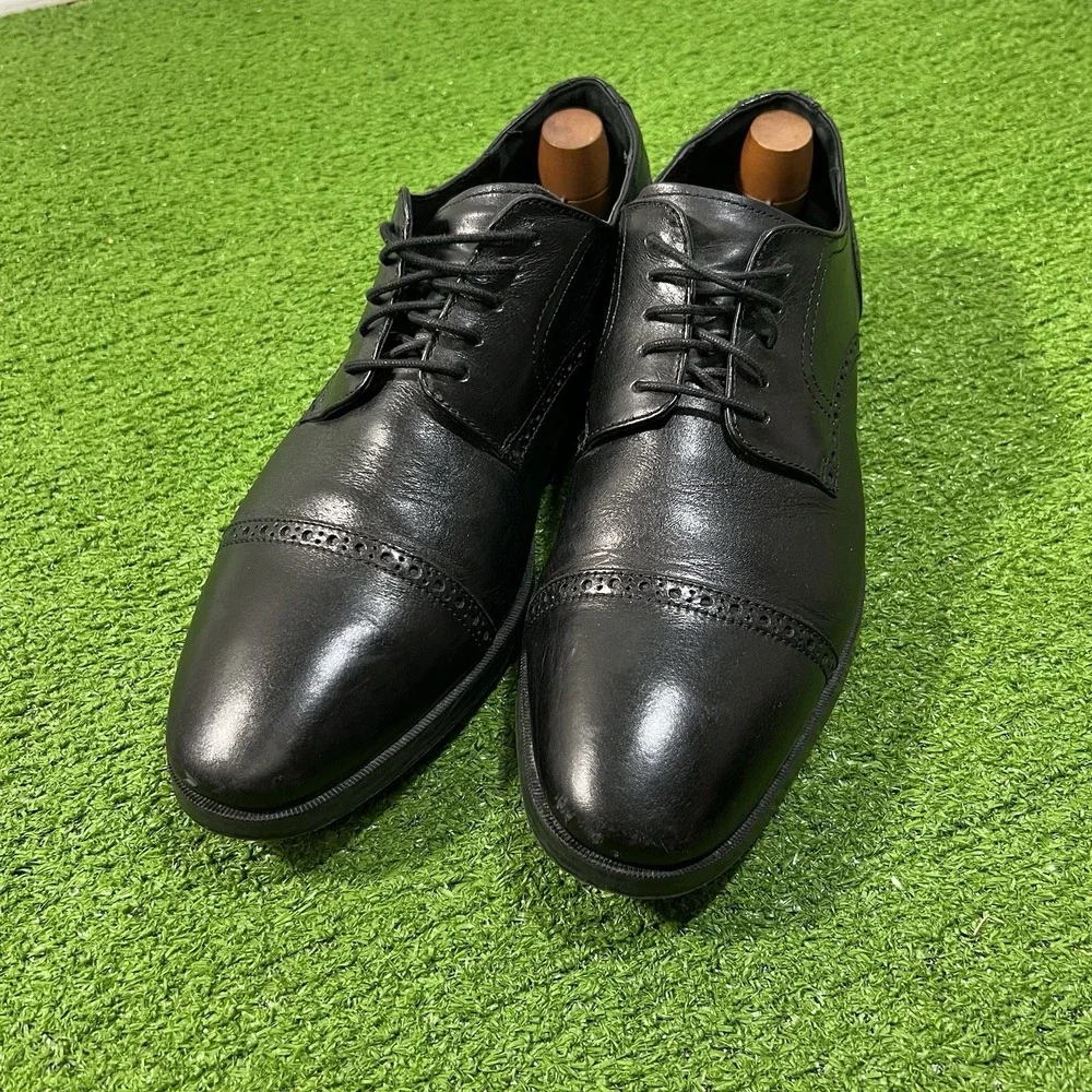 Cole Haan Grand OS Black Leather Dress Shoes 11 M Jefferson Grand Cap Toe Oxford